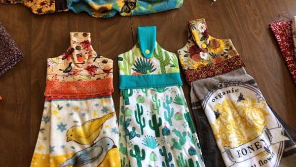 Machine Embroider Towel Topper Finished Towels