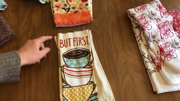 Machine Embroider Towel Topper Towel folding 1