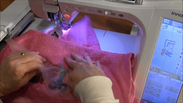 Machine Embroider a Towel 18 Remove Extra Water Soluable Stabilizer