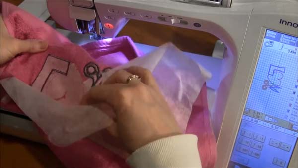 Machine Embroider a Towel 19 Remove Tear Away Stabilizer