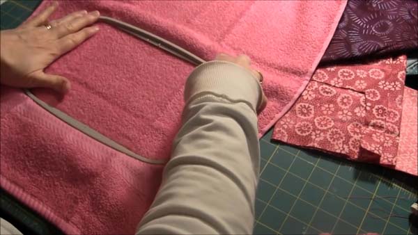 Machine Embroider a Towel 7 Place Top Hoop