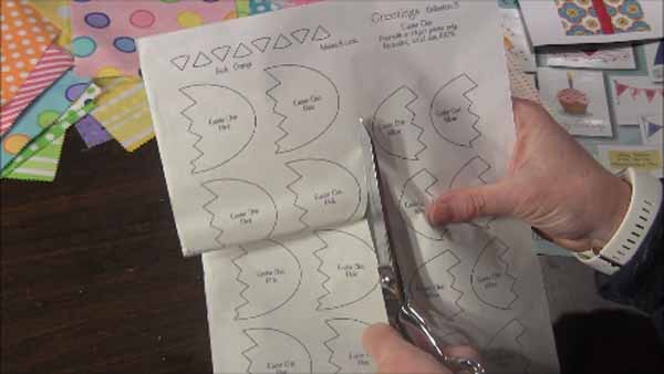 Machine Embroidered Greeting Cards Cut Apart Templates