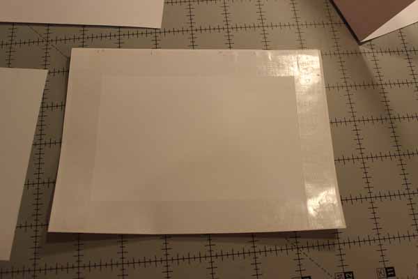 Machine Embroidered Greeting Cards Tutorial Double Stick Tape on Scrapbook Paper.JPG