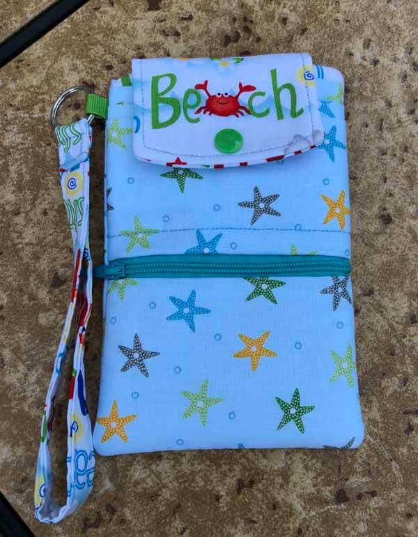 Beach Cell Phone Wallet