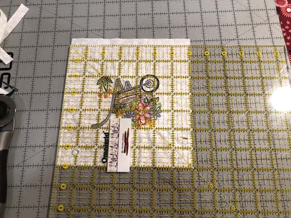 Machine Embroidered Nine Patch Pillow Trim Blocks