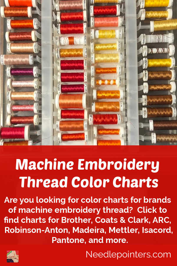 Machine Embroidery Thread Color Charts