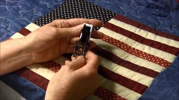 Machine Quilt Stitch in the Ditch Walking Foot