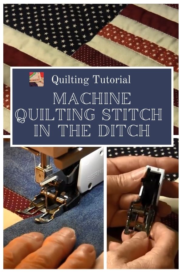Machine Quilting Stitch in the Ditch - pin 1