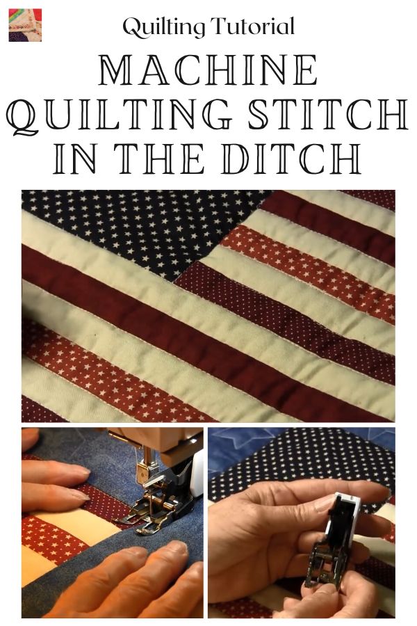 Machine Quilting Stitch in the Ditch - pin 2