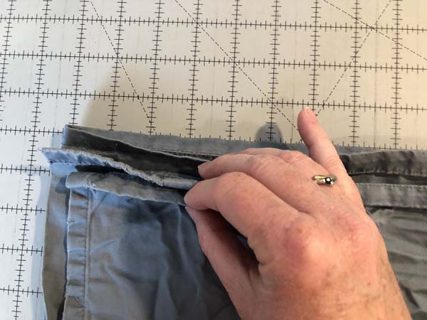 Mend Sheet Fold in Half twice