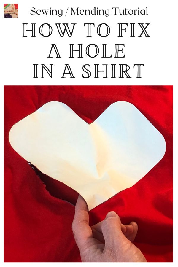 Mend a Hole in a Shirt - pin