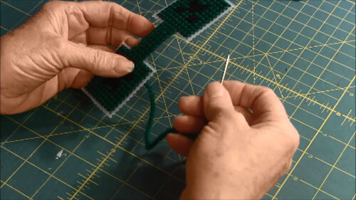 Minecraft Creeper Plastic Canvas Key ring - Bridge