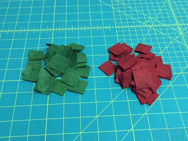 Mini Wreath Ornament Felt Squares