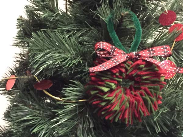 Mini Wreath Ornament Finished On Tree