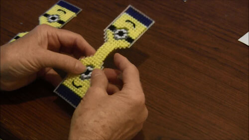 Minion Plastic Canvas Key ring - Bridge