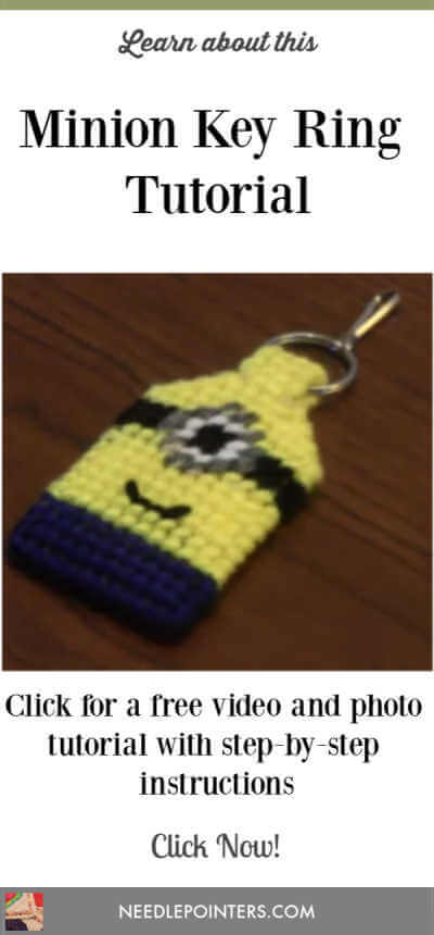 Minion Plastic Canvas Key ring