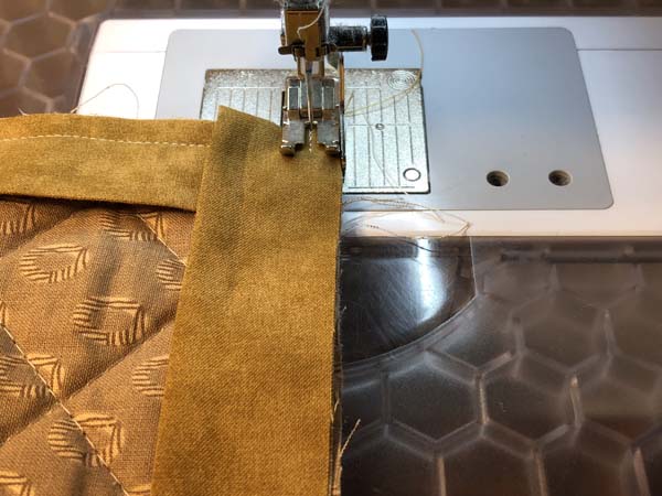 Mitered Corner 11 Sew from edge