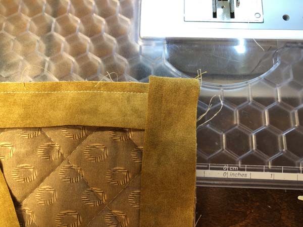 Mitered Corner 9 Fold Binding Down