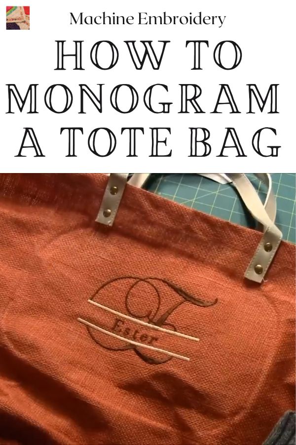 DIY Monogram a Tote Bag - pin
