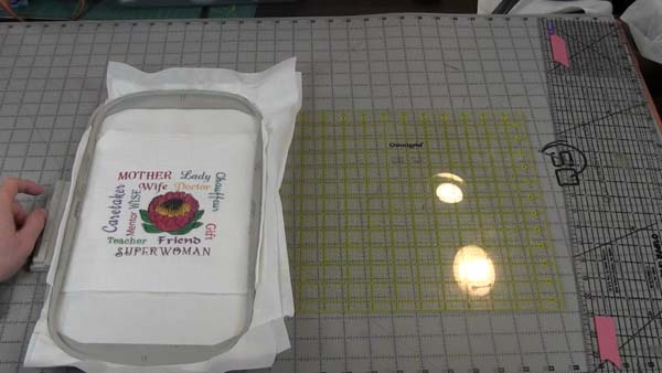 Mothers Day Pillow with Cording Embroidery Complete