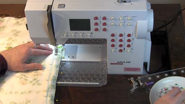 Mothers Day Pillow with Cording Sew Backing along cording