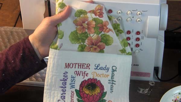 Mothers Day Pillow with Cording Top Bottom Borders Added