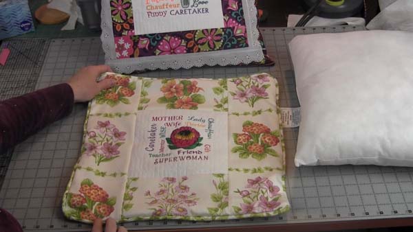 Mothers Day Pillow with Cording Turned