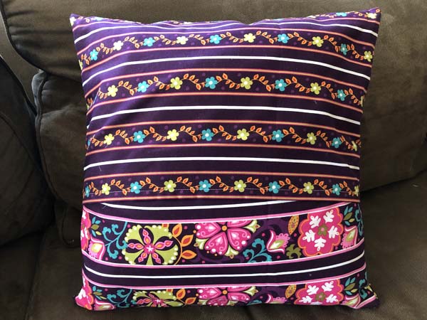 Mothers Day Pillow with Lace Finished On Couch Back