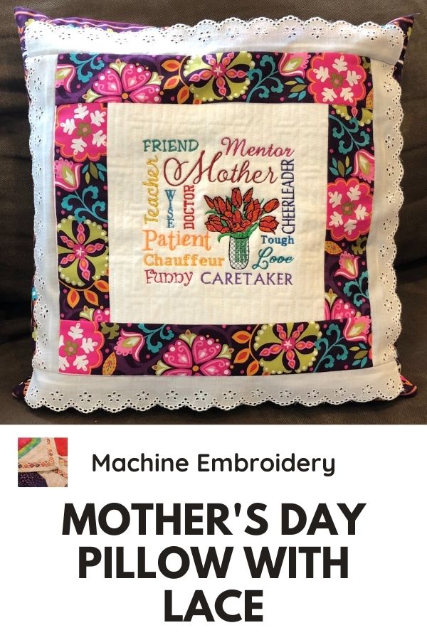 Mother's Day Pillow with Lace Tutorial - pin
