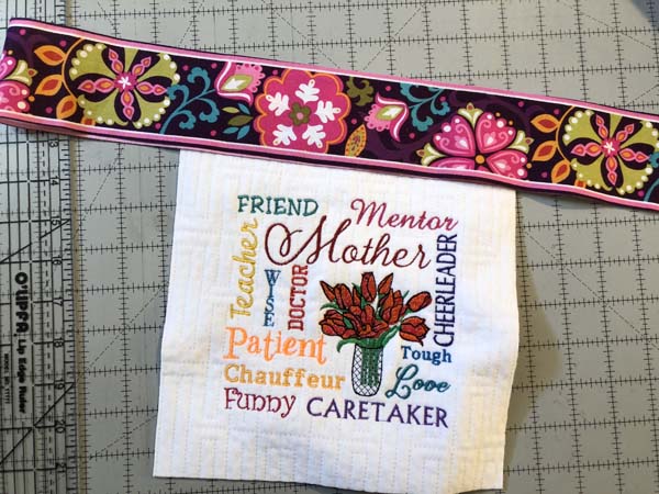 Mothers Day Pillow with Lace with Border Fabric