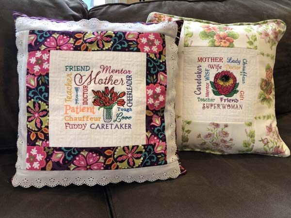Mothers Day Pillows Finished