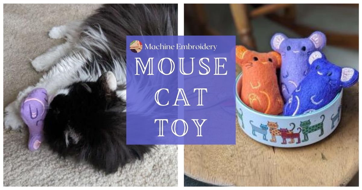 Mouse Cat Toy Machine Embroidery Project