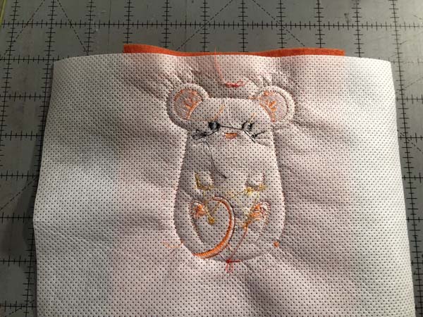 Mouse Cat Toy 7 Back after removed from hoop