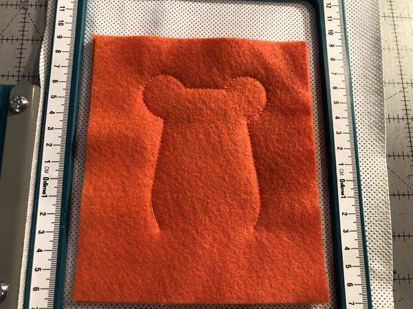 Mouse Cat Toy Stitching 6 Finished in hoop