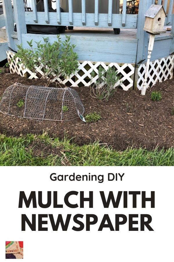 Mulching Flower Beds with Newspaper - pin