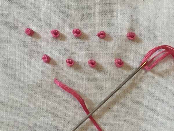 Needlework Colonial Knot More Knots With Needle