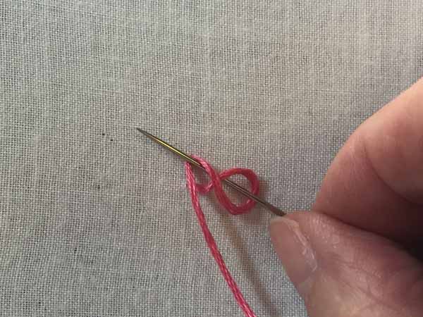 Needlework Colonial Knot Wrap Thread in figure 8