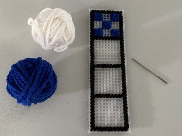 Nine Patch Bookmark 19 Five Stitched