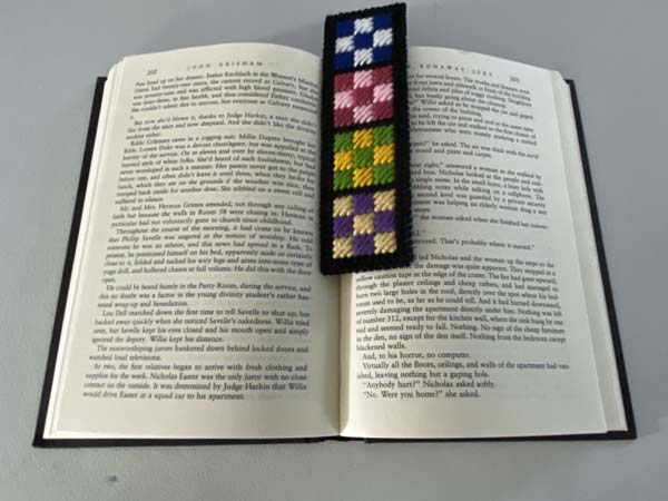 Nine Patch Bookmark Finished in Book