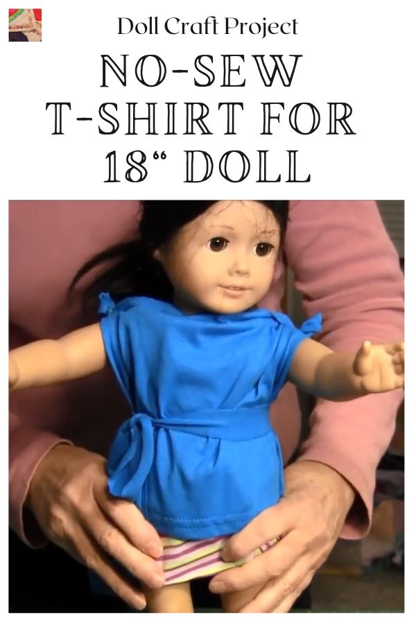 No Sew T-Shirt for 18-inch Doll - pin