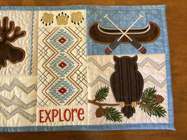 Northwoods Table Runner Closeup Right