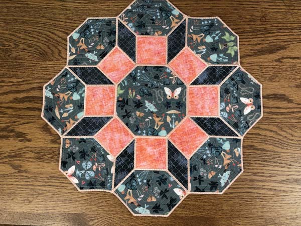 Octagon Splendor Placemats Moths and Mushrooms