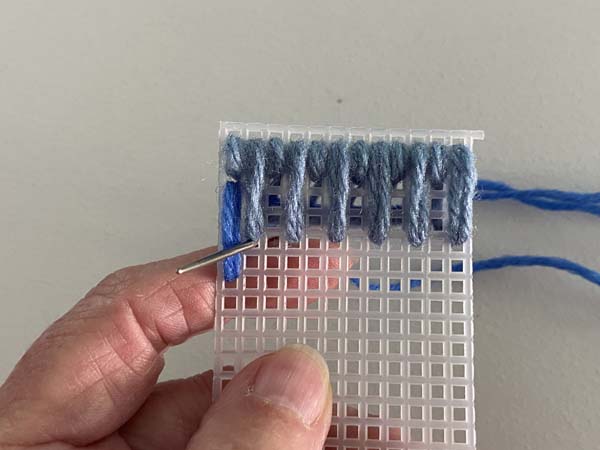 Ombre Boomark Needle Up In Same Hole As Second Stitch