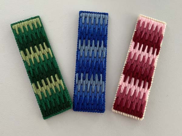 Ombre Boomark 24 Three finished bookmarks