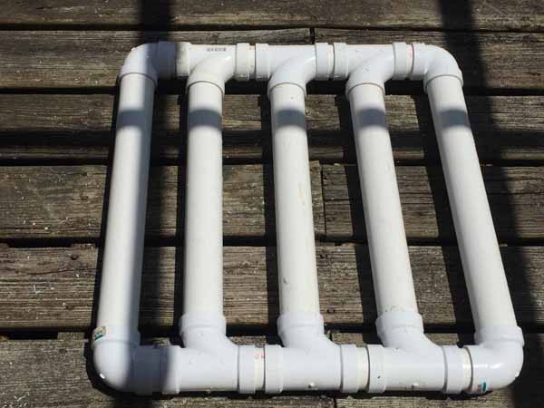 PVC Pipe Planter - Center Pipes Installed