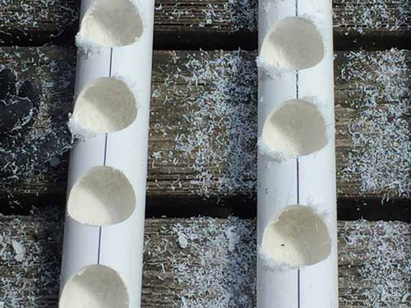 PVC Pipe Planter - Clean up shavings