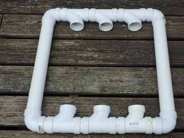 PVC Pipe Planter - End Pipes Placed
