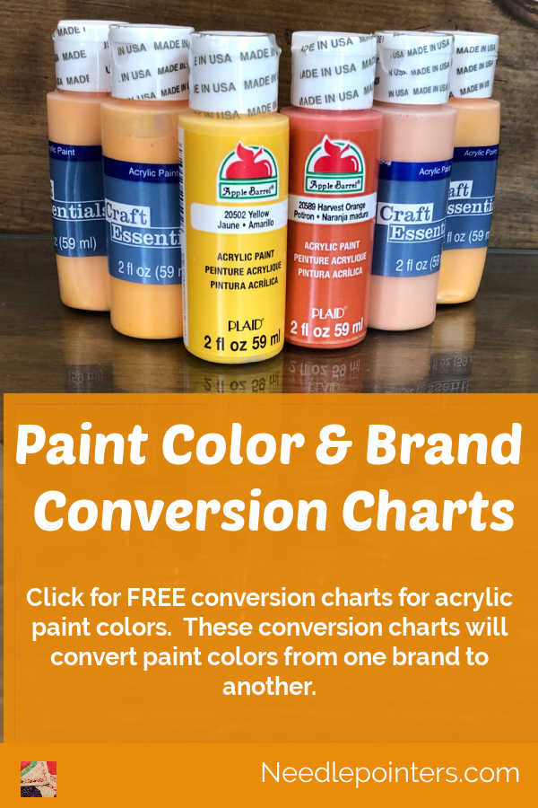 Paint Color And Brand Conversion Charts Needlepointers Com - Paint Color Equivalents