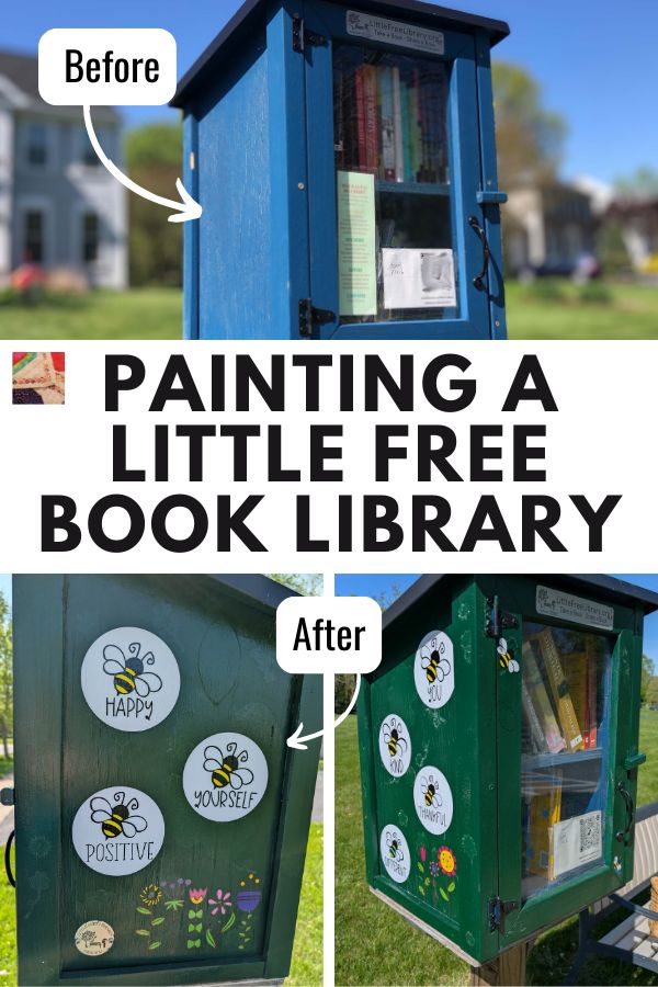 Painting a Little Free Library - pin
