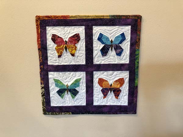 Example of Free Motion Quilting on a Wall Hanging